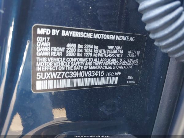 2017 BMW X3 SDRIVE28I