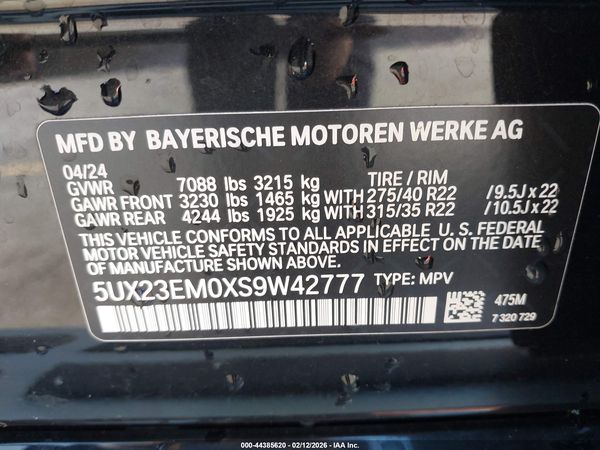 2025 BMW X7 XDRIVE40I