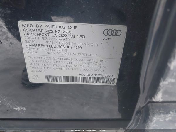 2015 AUDI Q5 3.0T PREMIUM PLUS