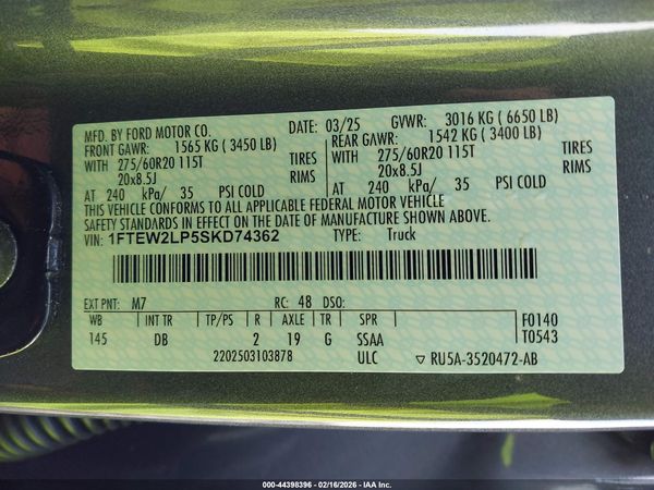 2025 FORD F-150 STX