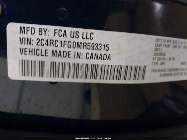 2021 CHRYSLER PACIFICA TOURING