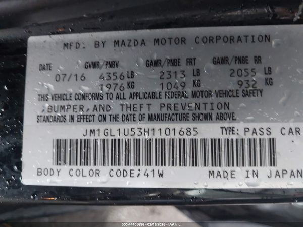 2017 MAZDA MAZDA6 SPORT