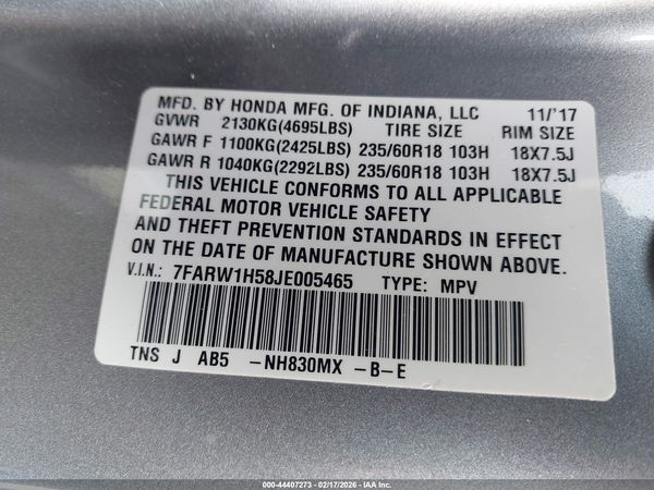 2018 HONDA CR-V EX