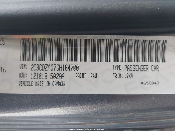 2016 DODGE CHALLENGER SXT