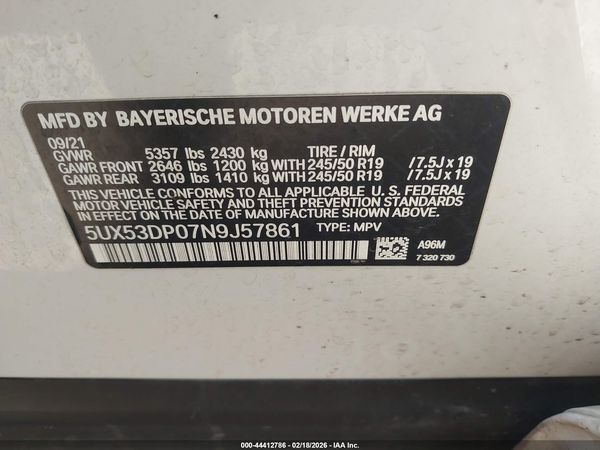 2022 BMW X3 XDRIVE30I