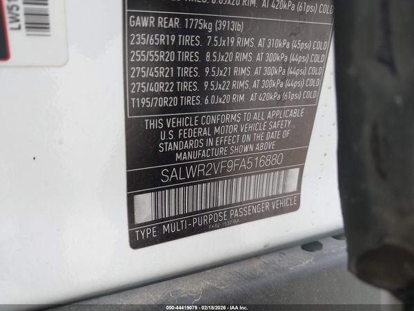 2015 LAND ROVER RANGE ROVER SPORT 3.0L V6 SUPERCHARGED HSE