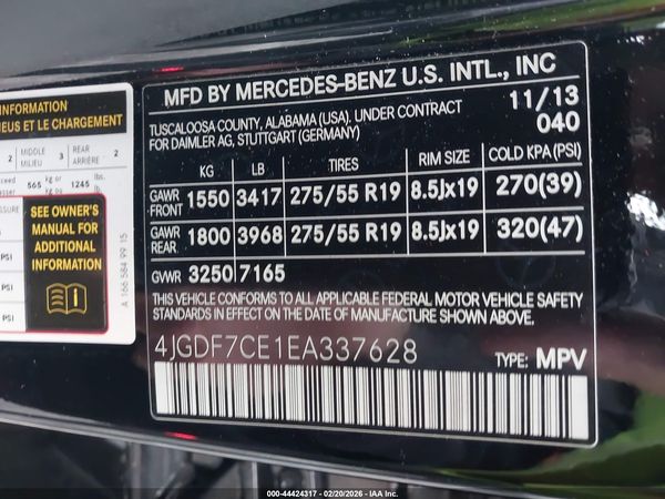 2014 MERCEDES-BENZ GL 450 4MATIC