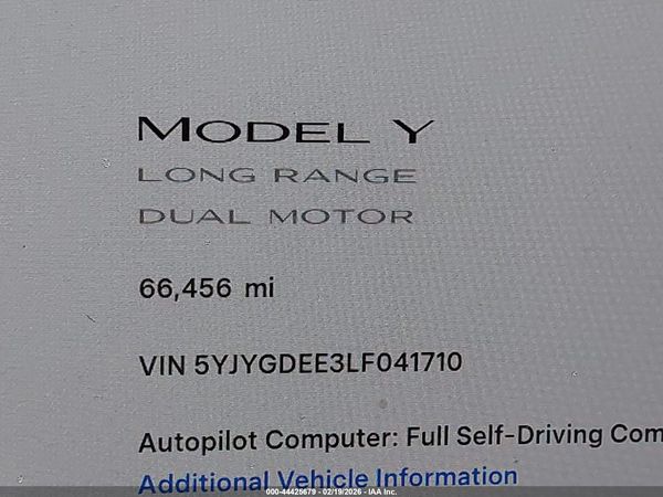 2020 TESLA MODEL Y