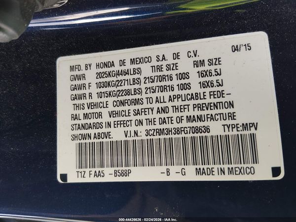 2015 HONDA CR-V LX