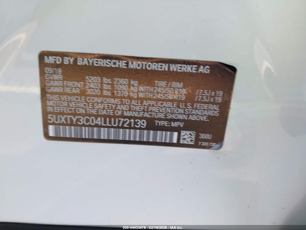 2020 BMW X3 SDRIVE30I