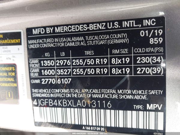 2020 MERCEDES-BENZ GLE 350 4MATIC