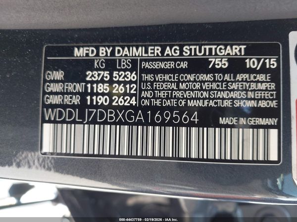 2016 MERCEDES-BENZ CLS 550 CLS550