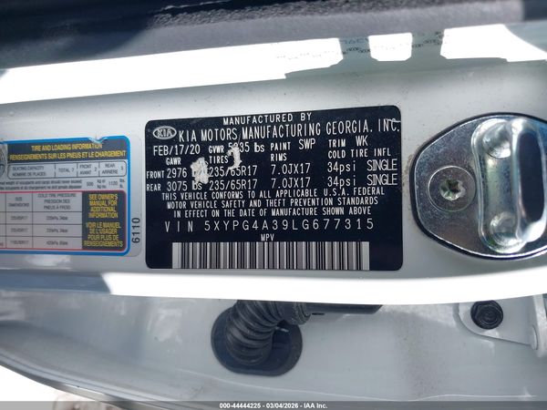 2020 KIA SORENTO 2.4L L