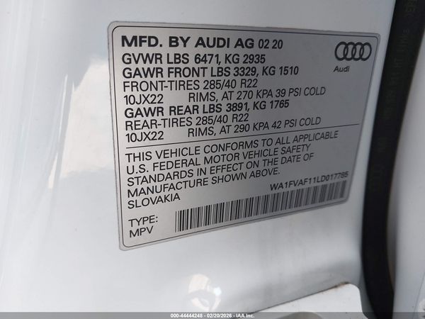 2020 AUDI Q8
