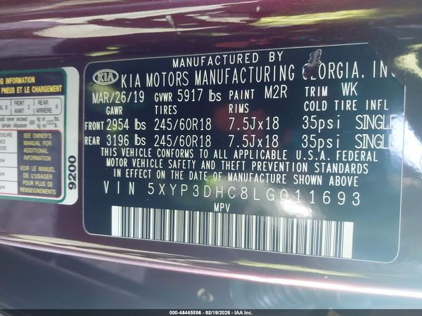2020 KIA TELLURIDE EX