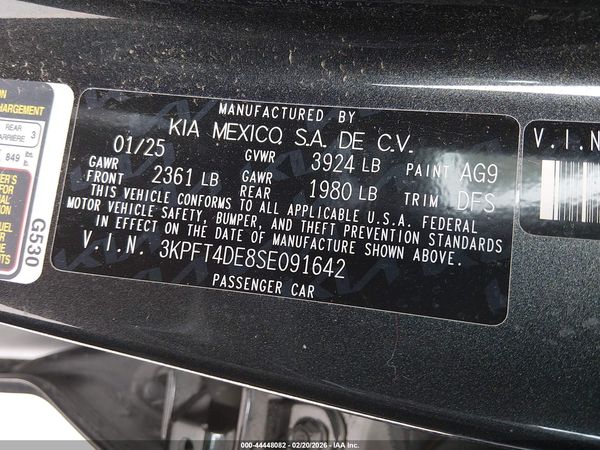 2025 KIA K4 LX