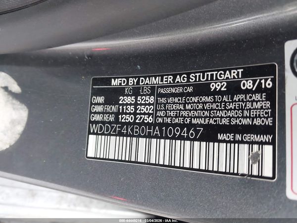 2017 MERCEDES-BENZ E 300 4MATIC