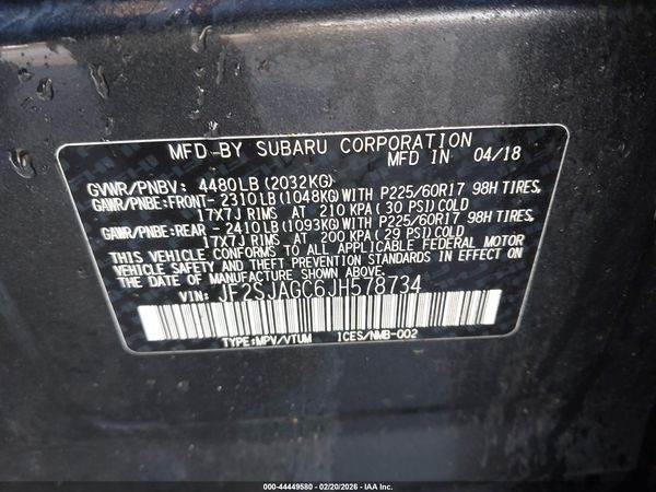 2018 SUBARU FORESTER 2.5I PREMIUM