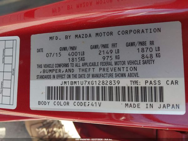 2016 MAZDA MAZDA3 I SPORT