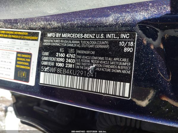 2019 MERCEDES-BENZ C 300 4MATIC