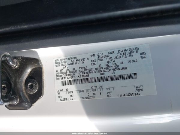 2017 FORD F-150 XLT