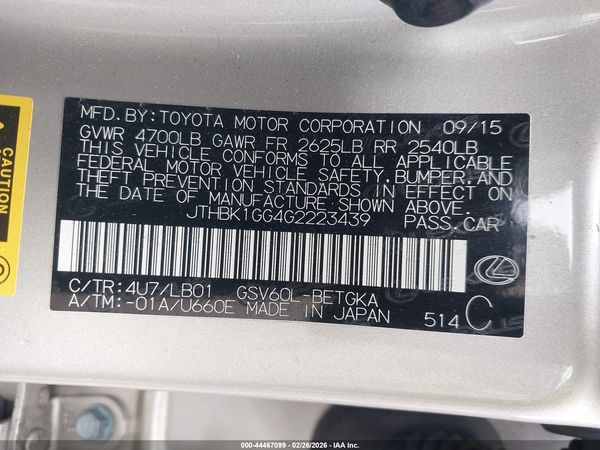 2016 LEXUS ES 350