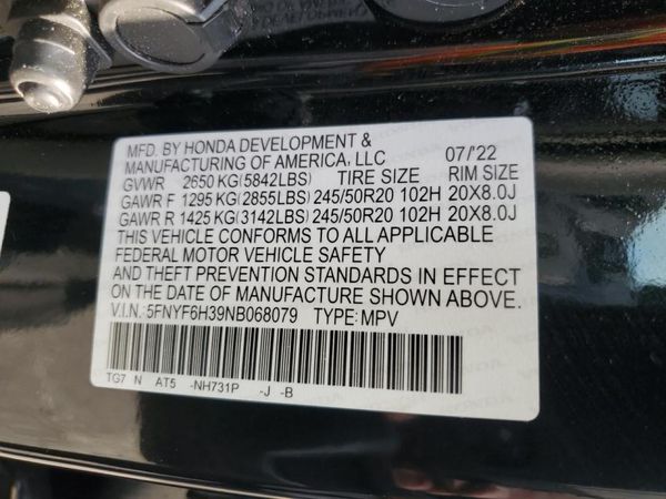 2022 HONDA PILOT