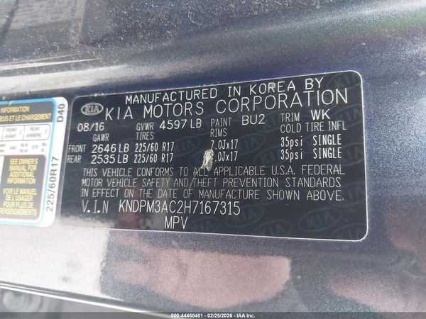 2017 KIA SPORTAGE LX