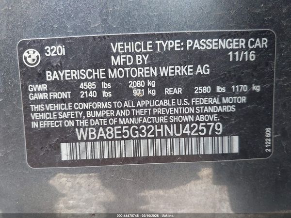 2017 BMW 320I XDRIVE