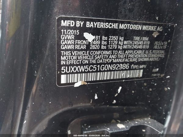 2016 BMW X4 XDRIVE35I