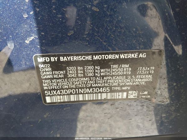 2022 BMW X3 SDRIVE30I