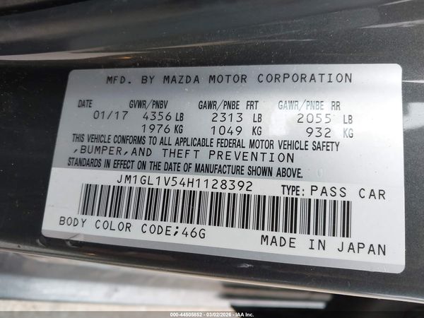 2017 MAZDA MAZDA6 TOURING