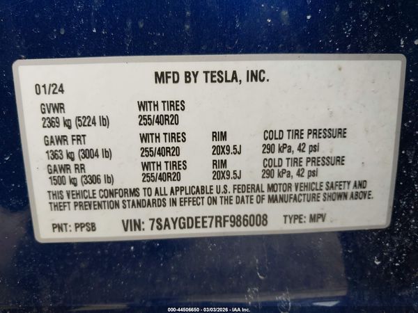 2024 TESLA MODEL Y