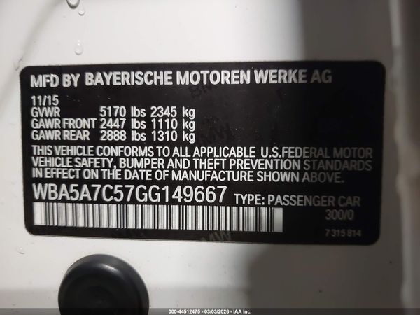 2016 BMW 528I XDRIVE