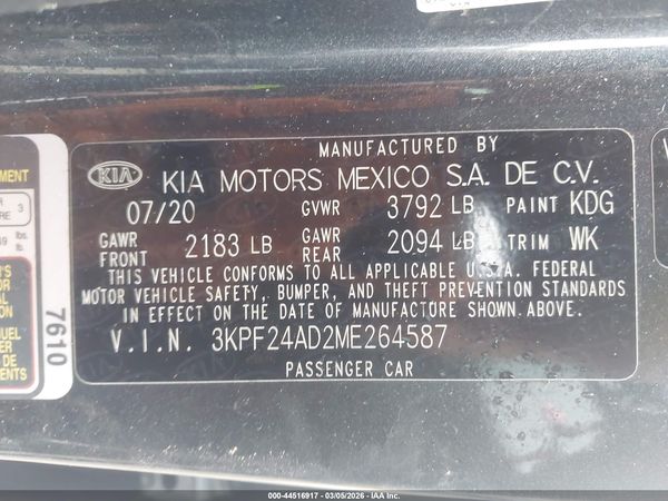 2021 KIA FORTE LXS