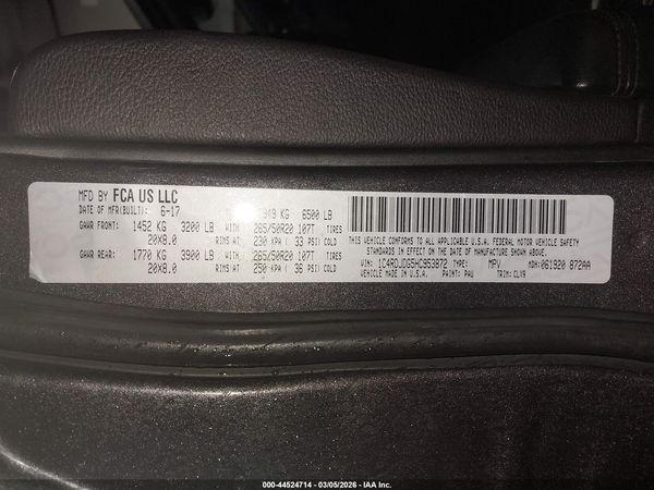 2017 DODGE DURANGO GT AWD