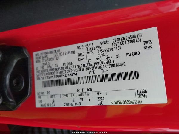 2017 FORD F-150 XLT