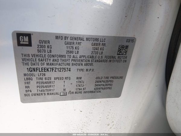 2015 CHEVROLET EQUINOX LS — I9