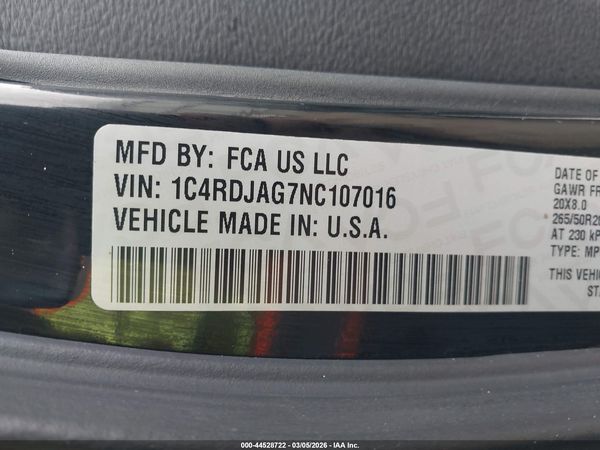 2022 DODGE DURANGO SXT AWD