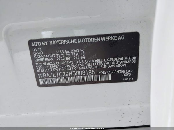 2017 BMW 540I XDRIVE