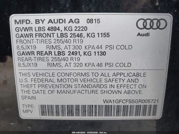 2016 AUDI Q3 2.0T PREMIUM PLUS