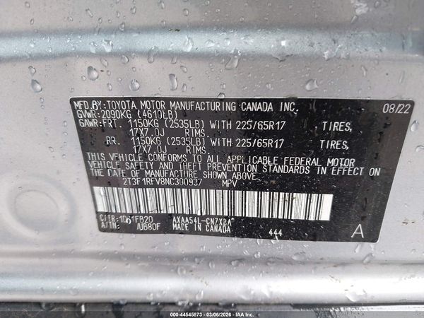 2022 TOYOTA RAV4 LE
