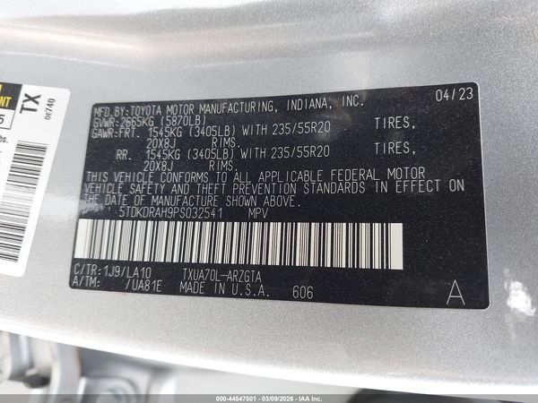 2023 TOYOTA HIGHLANDER PLATINUM
