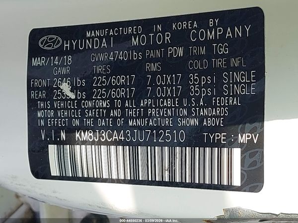 2018 HYUNDAI TUCSON SEL — I9