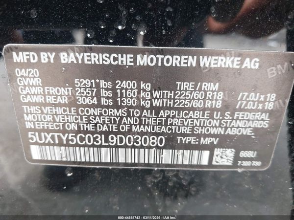2020 BMW X3 XDRIVE30I