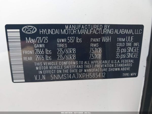 2023 HYUNDAI SANTA FE SE