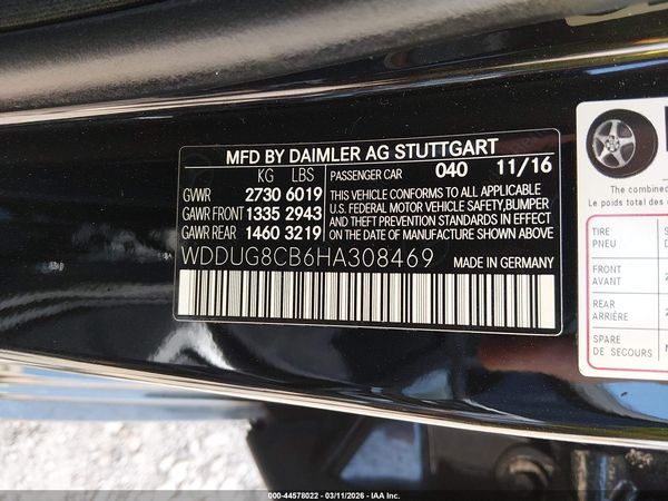 2017 MERCEDES-BENZ S 550 S550