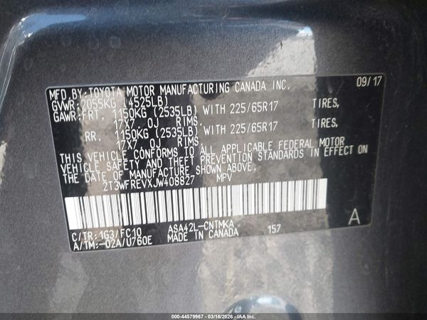 2018 TOYOTA RAV4 XLE