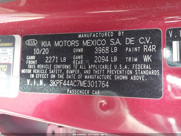 2021 KIA FORTE GT