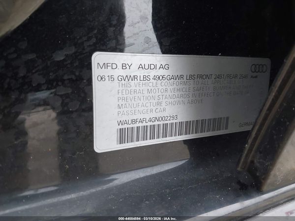 2016 AUDI A4 2.0T PREMIUM